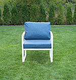 Крісло "Мірабель" (блакитний на білому) Євро, фото 4