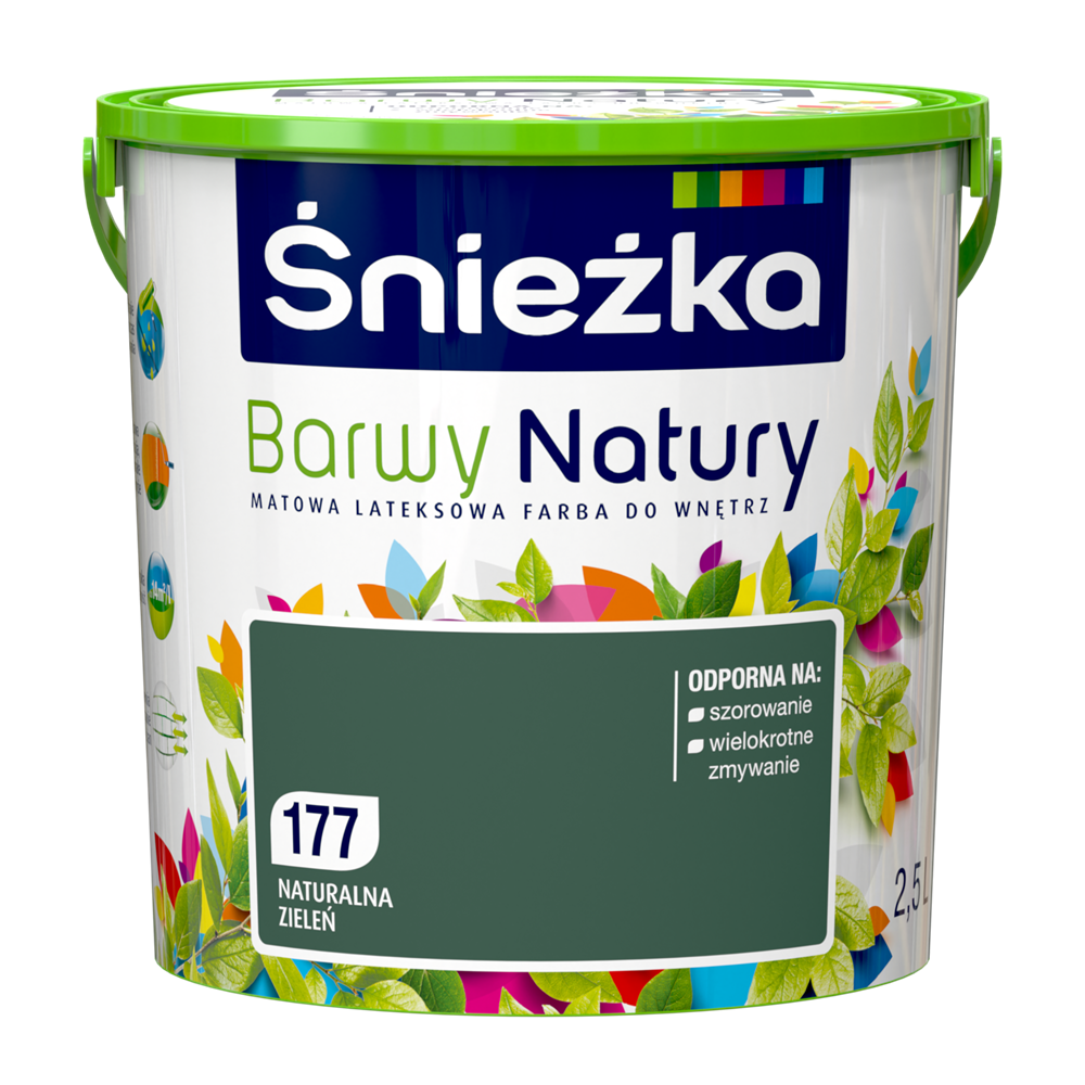 Фарба Снежка Barwy Natury 177Т Натуральний зелений 2,5L