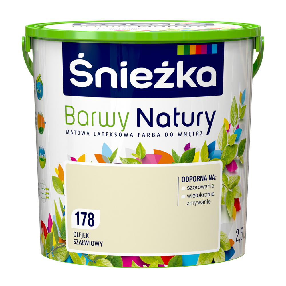 Фарба для стін Снежка Barwy Natury 178Т Масло шавлії 2,5L