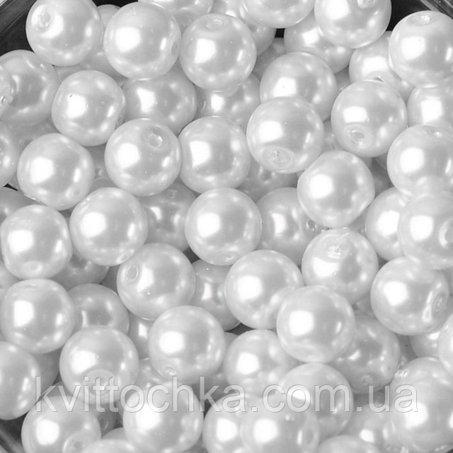 Намисто штучні перлини (білі) 8 мм 20 г