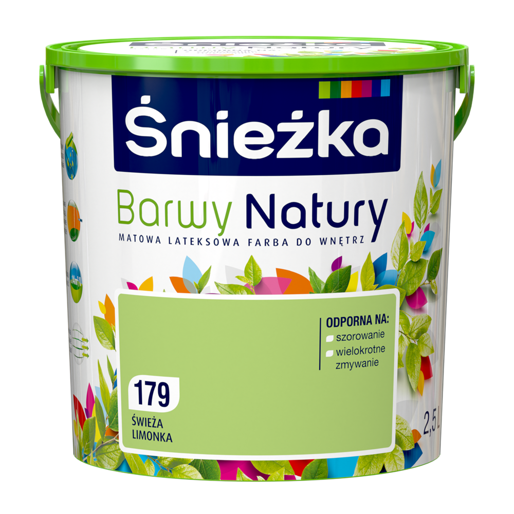 Фарба латексна Снєжка Barwy Natury 179Т Свіжий лайм 2,5L