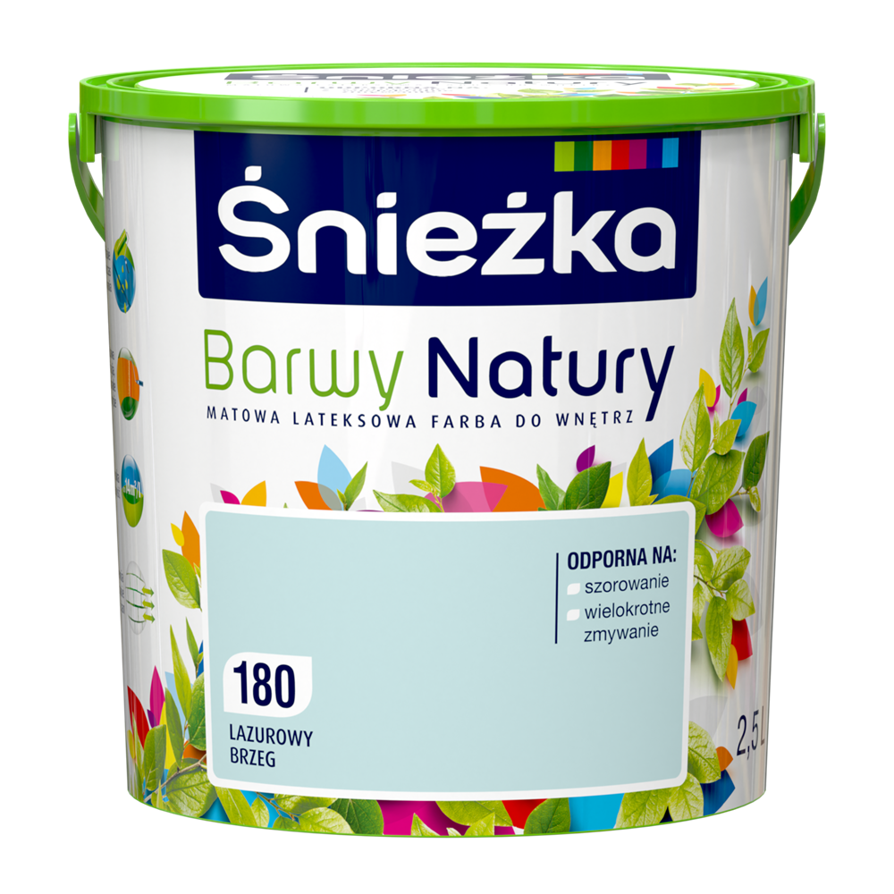 Фарба для інтерєрів Снєжка Barwy Natury 180Т Лазурний берег 2,5L