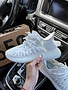 Кросівки чоловічі білі Adidas Yeezy Boost 350 v2 Mono White (06999), фото 3