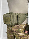 Тактична нагрудна поясна сумка бананка ARMORBAG зелена олива на пояс з MOLLE, фото 4
