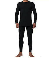 Мужское черное нательное белье для мужчин, термобелье для мужчин на флисе (батал)