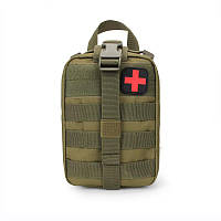 Тактический подсумок аптечка армейская подвесная аптечка быстросъемная сумка с системой M.O.L.L.E Olive