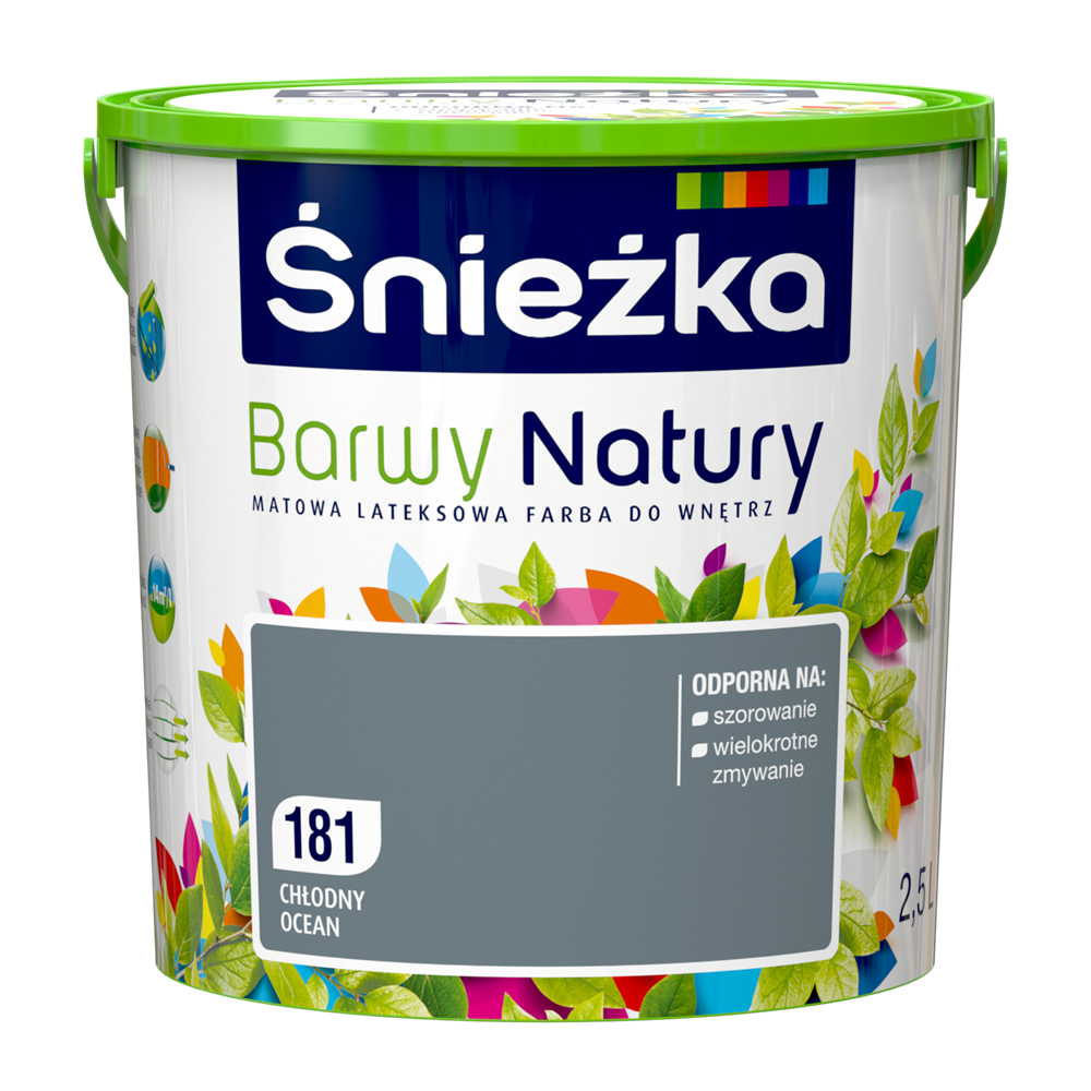 Фарба для інтер'єрна Снєжка Barwy Natury 181Т Прохолодний океан 2,5L