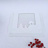 Коробка для пряника, 200*200*30 мм, з вікном "Будиночок", біла, фото 6