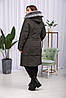 Жіночий теплий пуховик на тінсулейті, великі розміри., фото 4