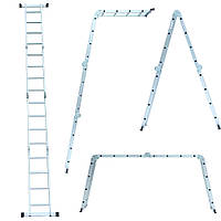 Лестница многоцелевая 4×4 (алюминиевая) FLORA