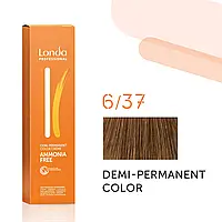 Тонуюча безаміачна фарба для волосся Londа Demi-Permanent Color 6/37 темный блонд золотисто-коричневый