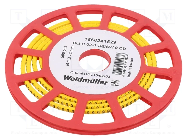 Weidmuller Маркування для дротів CLI C 02-3 GE/SW 6 CD 1568241520