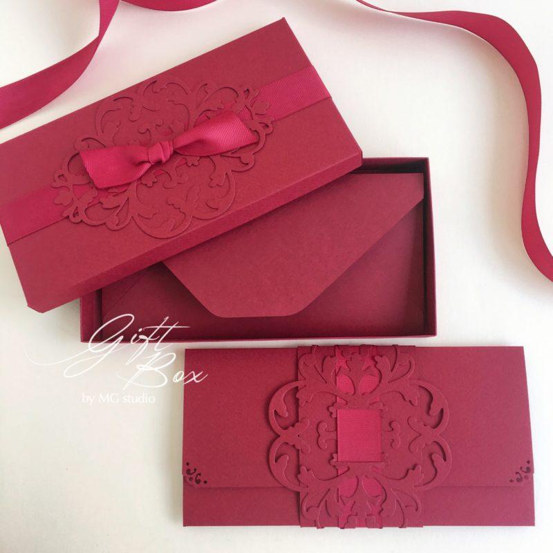 Gift box Pino красный Открытки и денежные конверты на день рождения, свадьбу, юилей - фото 7 - id-p1681834133