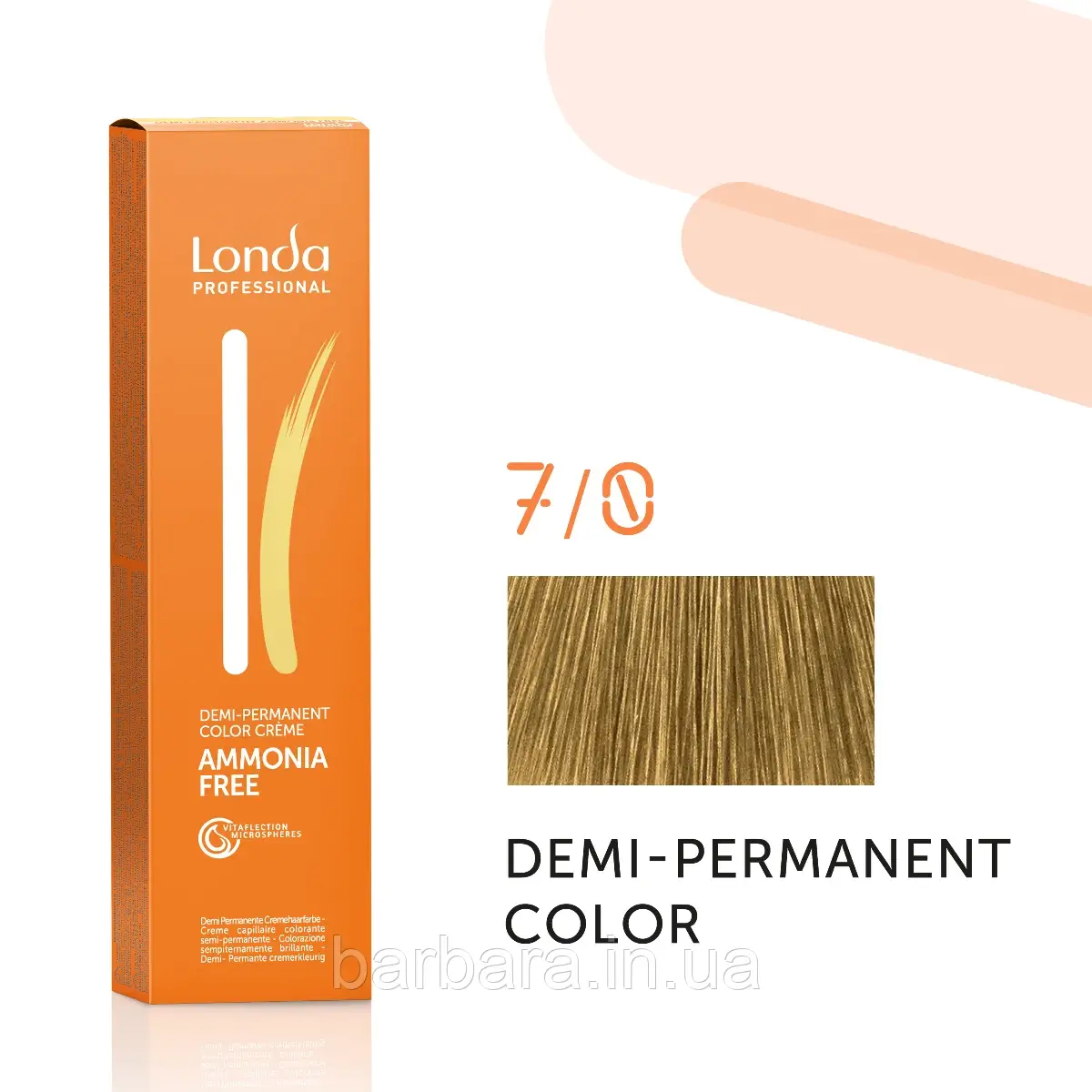 Тонуюча безаміачна фарба для волосся Londа Demi-Permanent Color 7/0 блонд