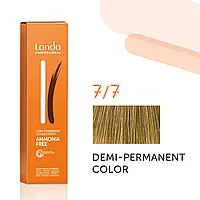 Тонуюча безаміачна фарба для волосся Londа Demi-Permanent Color 7/7 блонд коричневый