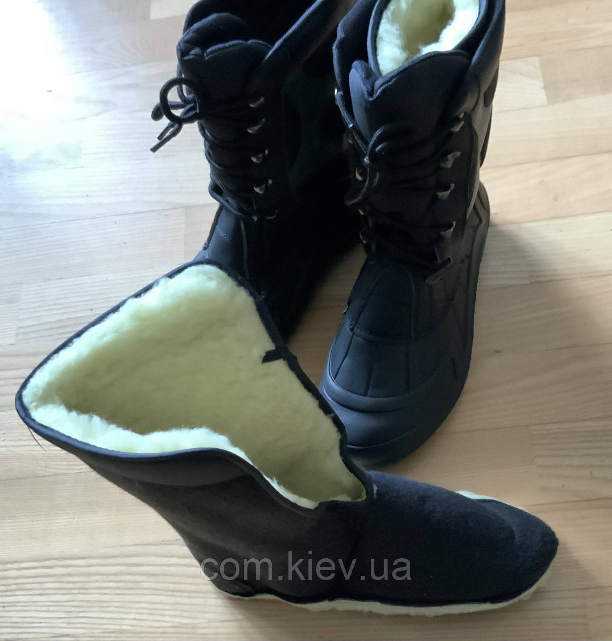 Сапоги ботинки тёплые зимние, легкие с термо вставкой , на шнуровке ...