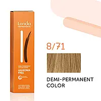 Тонуюча безаміачна фарба для волосся Londа Demi-Permanent Color 8/71 светлый блонд коричнево-пепельный 