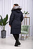 Жіноча зимова довга куртка з натуральною чорнобуркою Finland., фото 6