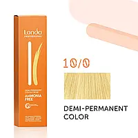 Тонуюча безаміачна фарба для волосся Londа Demi-Permanent Color 10/0 яркий блонд 