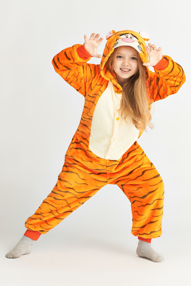 Піжама кігурумі для дітей і дорослих Тигр ⁇ кенгурумі.Топ!