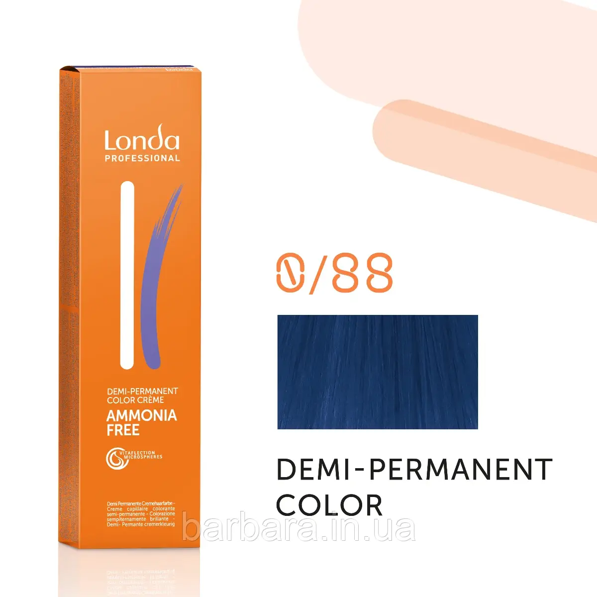 Тонуюча безаміачна фарба для волосся Londа Demi-Permanent Color 0/88 интенсивный синий микстон 