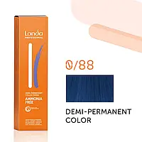 Тонуюча безаміачна фарба для волосся Londа Demi-Permanent Color 0/88 интенсивный синий микстон