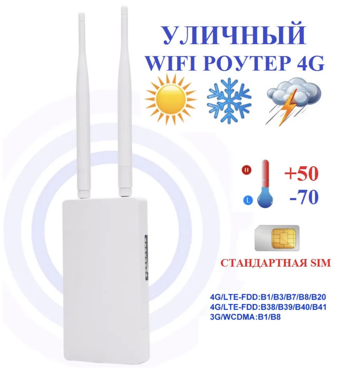Купить WIFI роутер 4G LTE для Киевстар, Лайф, Водафон Внешняя антена ...