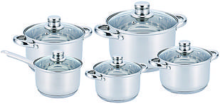 Набір посуду Benson BN-207 (ємність 2,1 л, 2,1 л, 2,9 л, 3,9 л, 6,5 л)