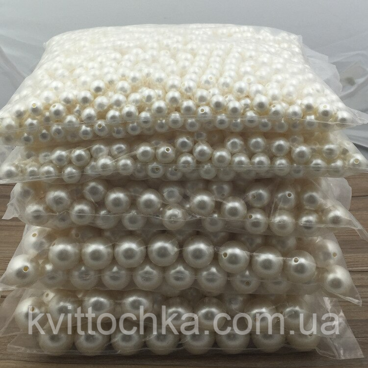 Бусини штучні перли (молочні) 8 мм. паковання 250 г