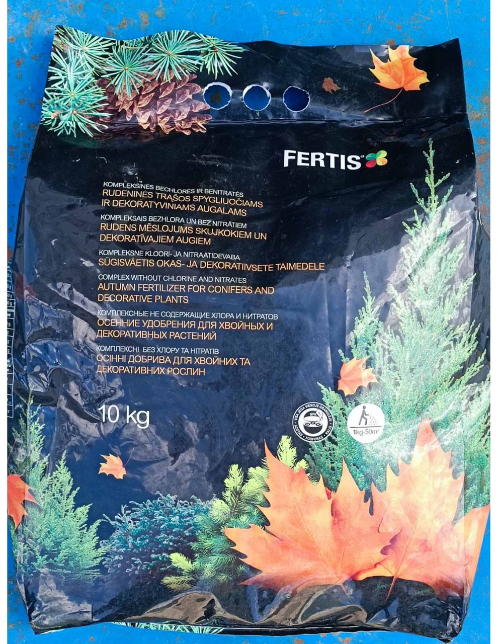 Добриво осіннє для хвойних та декоративних рослин Arvi Fertis НПК 5-15-25+МЕ Осінь 10 кг