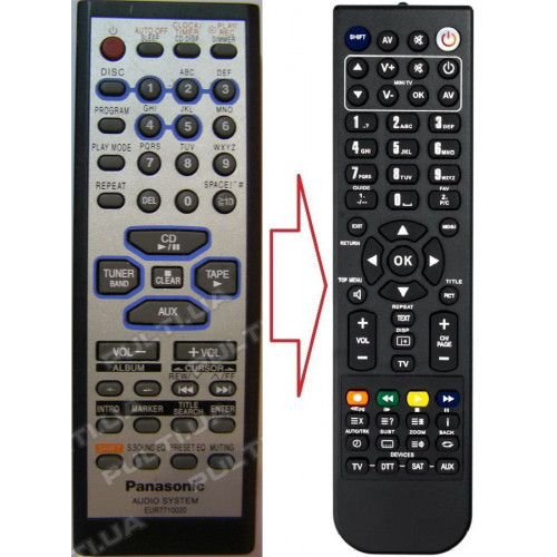 Пульт для PANASONIC EUR7710020 (аналог), фото 1