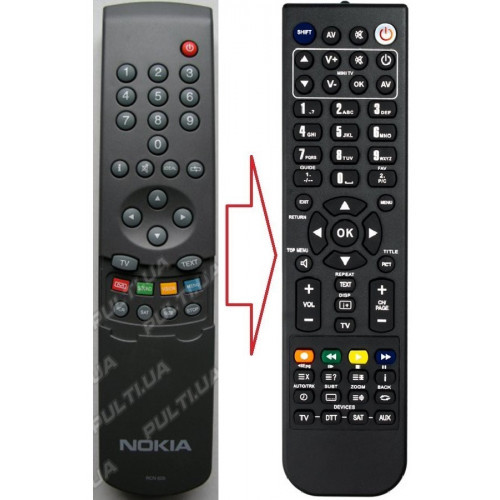 Пульт для телевізора NOKIA RCN-620 (аналог), фото 1