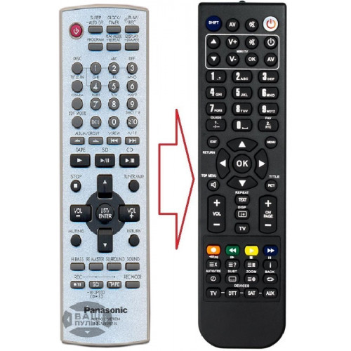 Пульт для PANASONIC N2QAJB000130 (аналог), фото 1