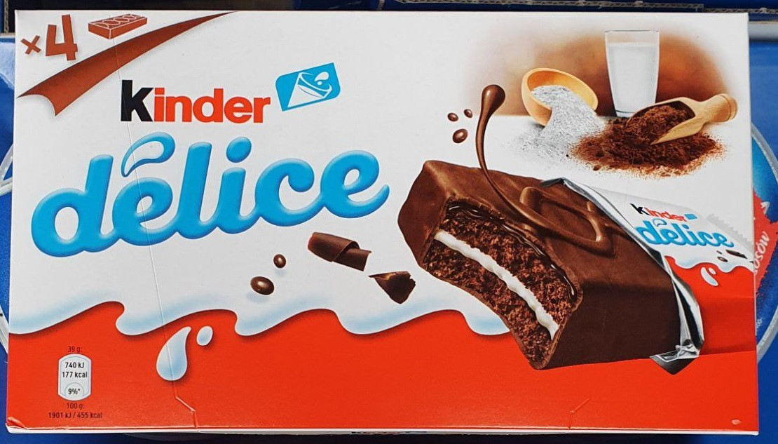 Бісквіти в шоколаді Kinder Delice 156 г., фото 1