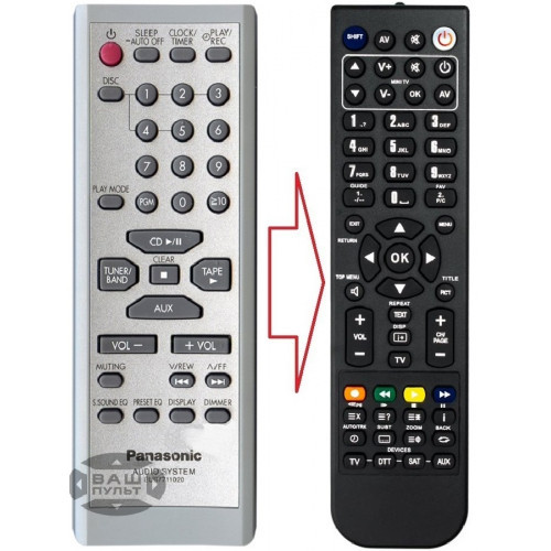 Пульт для PANASONIC EUR7711020 (аналог), фото 1