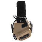 Навушники для стрільби Активні Earmor M31 Coyote Brown + кріплення на шолом каску TOR-D, FAST, ACH, MICH, фото 6