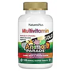 NaturesPlus, Animal Parade Gold, дитячі мультивітамінами та мікроелементами, асорті смаків, 120 таблеток