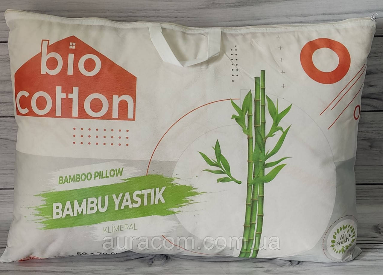 М'яка подушка з бамбука, 50х70 см, з чохлом на блискавці,
Туреччина, фото 1