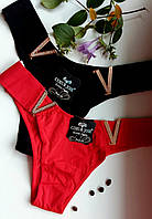 Трусики жіночі чорний, червоний