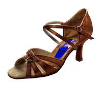 Женская обувь для занятий латиноамериканскими танцами Л27 сатин 25