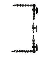 Петли под ковку на ворота/калитку/двери 3 штуки 'Черные' 460х620 мм