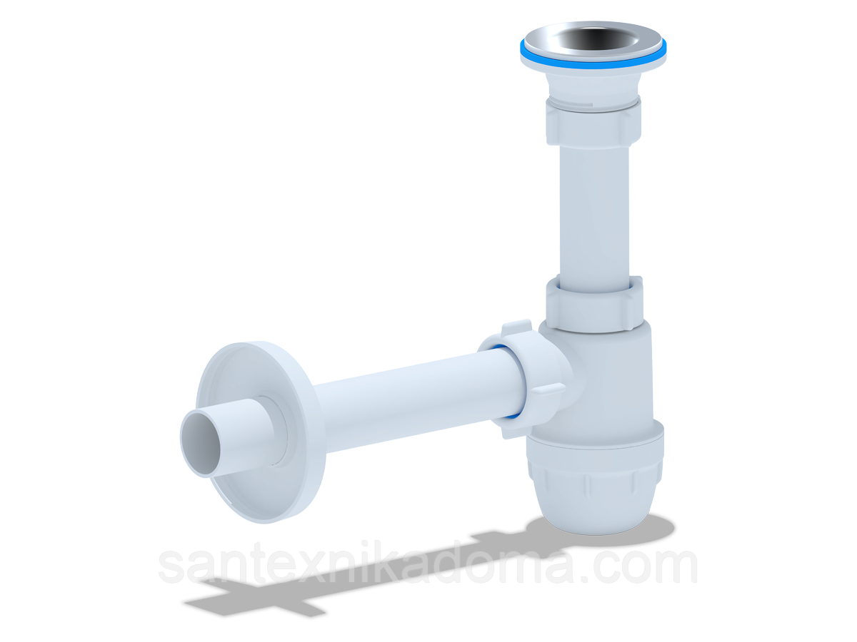 Сифон для умывальника АНИ Юнг 1 1/4"*32 с прямой трубой 32мм В1003 ...