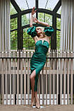 Жіноче корсетне плаття зі знімними рукавами Люкс смарагд (різні кольори) XS S M L, фото 9