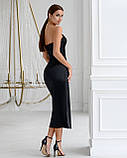 Жіноча корсетна сукня зі знімними рукавами Люкс чорна (різні кольори) XS S M L, фото 4