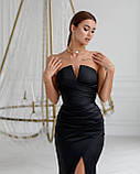 Жіноча корсетна сукня зі знімними рукавами Люкс чорна (різні кольори) XS S M L, фото 5