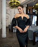 Жіноча корсетна сукня зі знімними рукавами Люкс чорна (різні кольори) XS S M L, фото 7