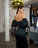 Жіноча корсетна сукня зі знімними рукавами Люкс чорна (різні кольори) XS S M L, фото 8