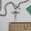 Комплект срібний ланцюжок Струмок з хрестом срібло 925 проба ланцюг хрест, фото 7