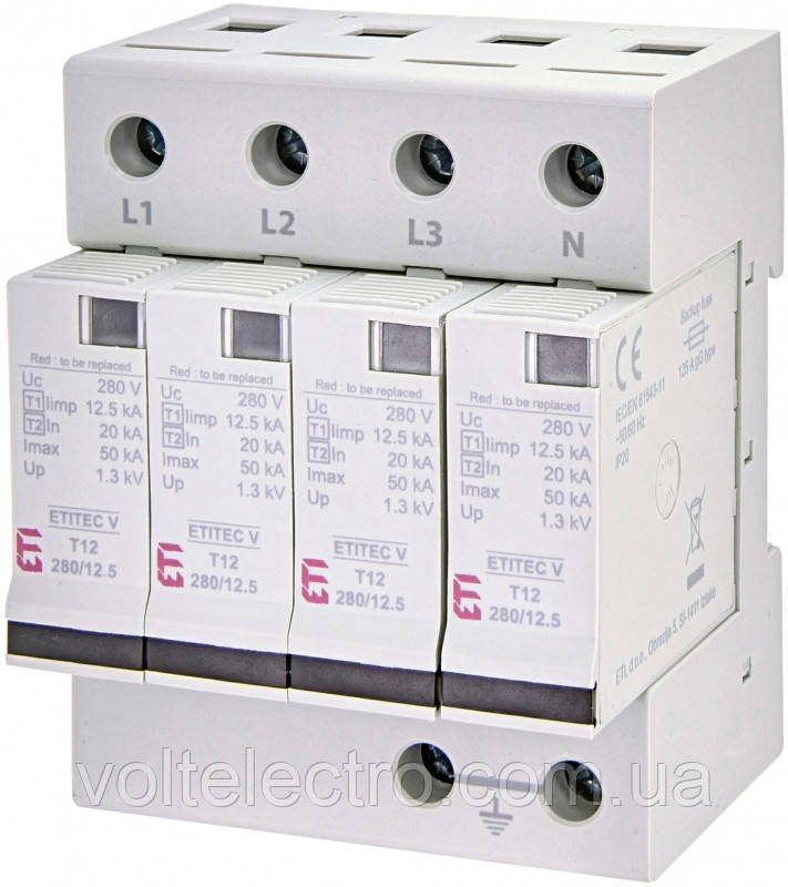 Обмежувач перенапруги ETITEC V T12 280/12,5 4+0