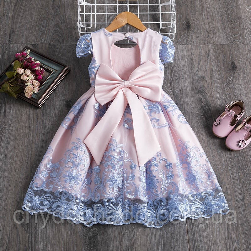 Дитяче нарядне плаття рожеве зріст 116